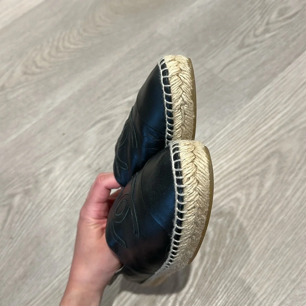 Chanel Black Lambskin Espadrilles - Picture 6 of 8